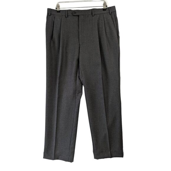 Ralph Lauren Men's 100% Wool Pleated Dress Pants Size 37 Charcoal Gray‎ New - Picture 1 of 9